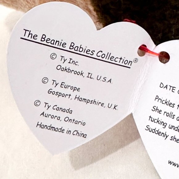 Ty PRICKLES Beanie Baby Hedgehog - Picture 11 of 12